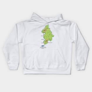 Snowdonia national park map Kids Hoodie